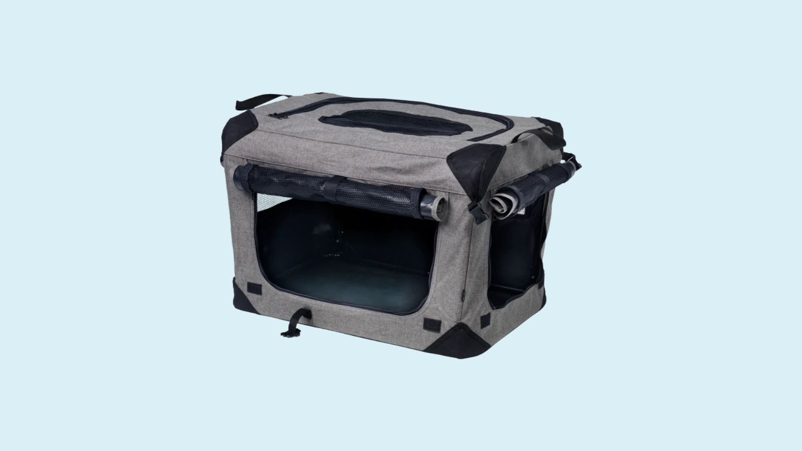 Stoff og gitterbur til katt