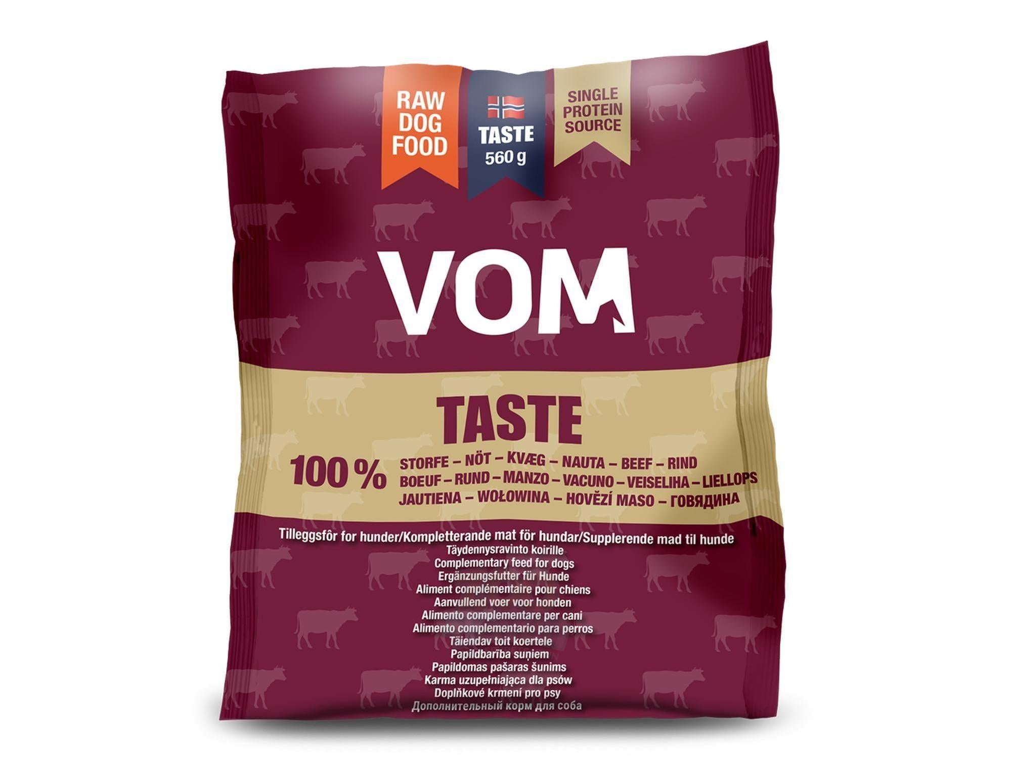 100% Taste Storfe - Vom og Hundemat