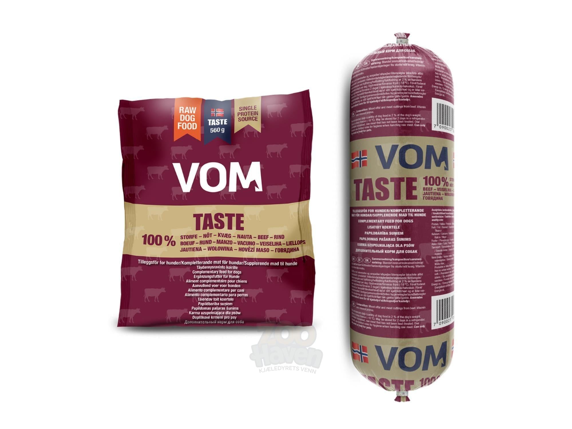 100% Taste Storfe - Vom og Hundemat