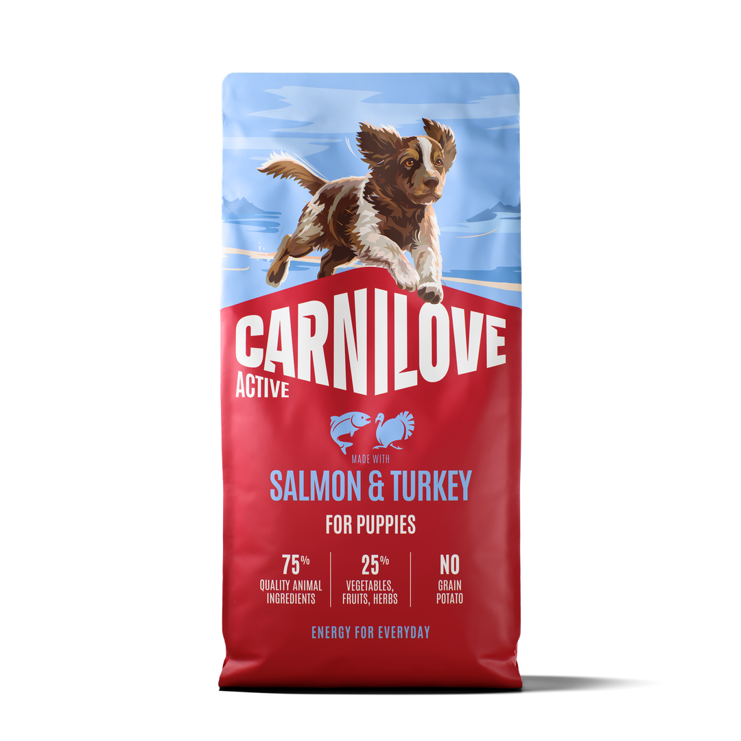 Carnilove Active Salmon & Turkey for Puppies – kornfritt valpefôr med laks og kalkun 12 kg