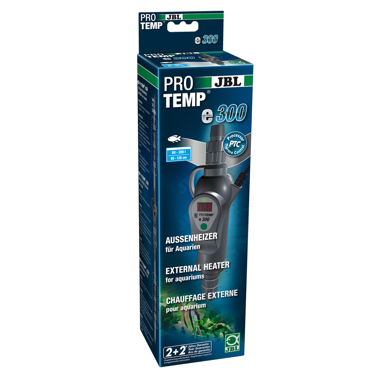 JBL ProTemp e300 Ekstern Gjennomstrømningsvarmer for Akvarium 300W 90-300 liter