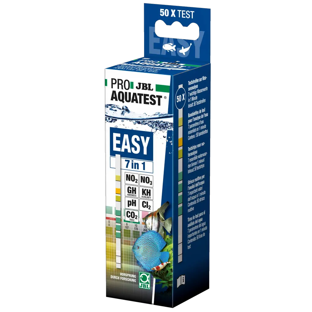 JBL ProAquaTest Easy 7in1 Vanntest Teststriper for Akvarium og Dam 50 stk