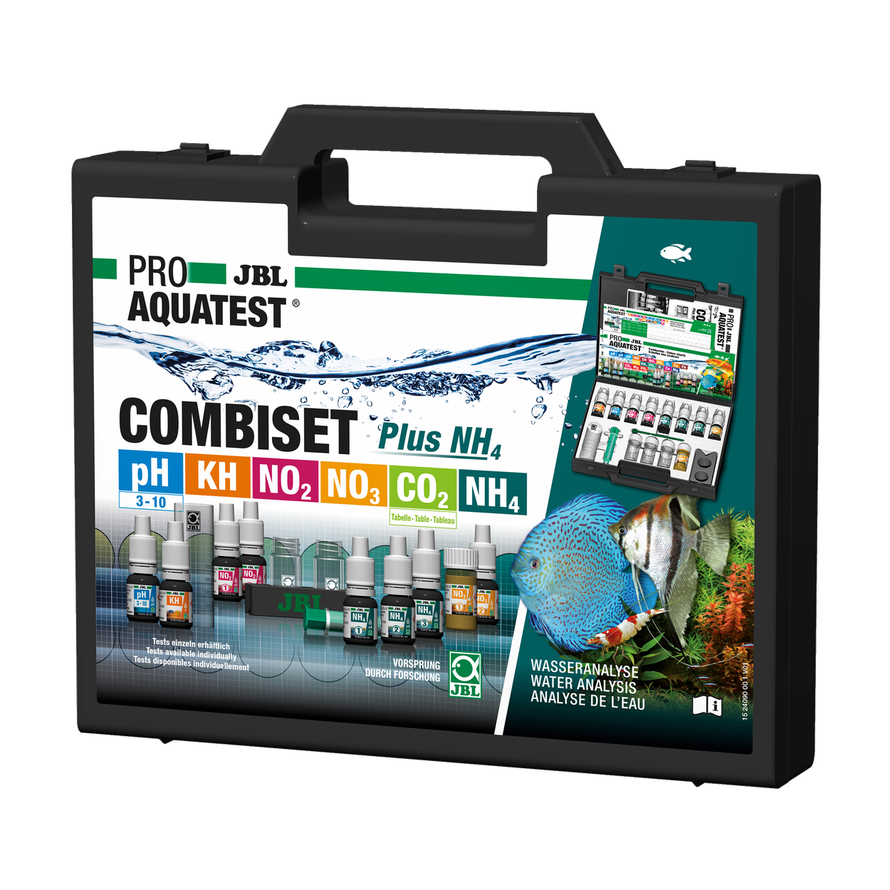 JBL ProAquaTest Combi Set Plus NH4 Vanntestsett for Ferskvannsakvarium med Ammoniumtest