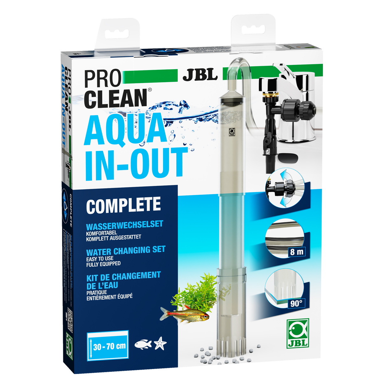 JBL ProClean Aqua In-Out Complete Vannbyttersett med Gruskjerber for Akvarium 45-70 cm