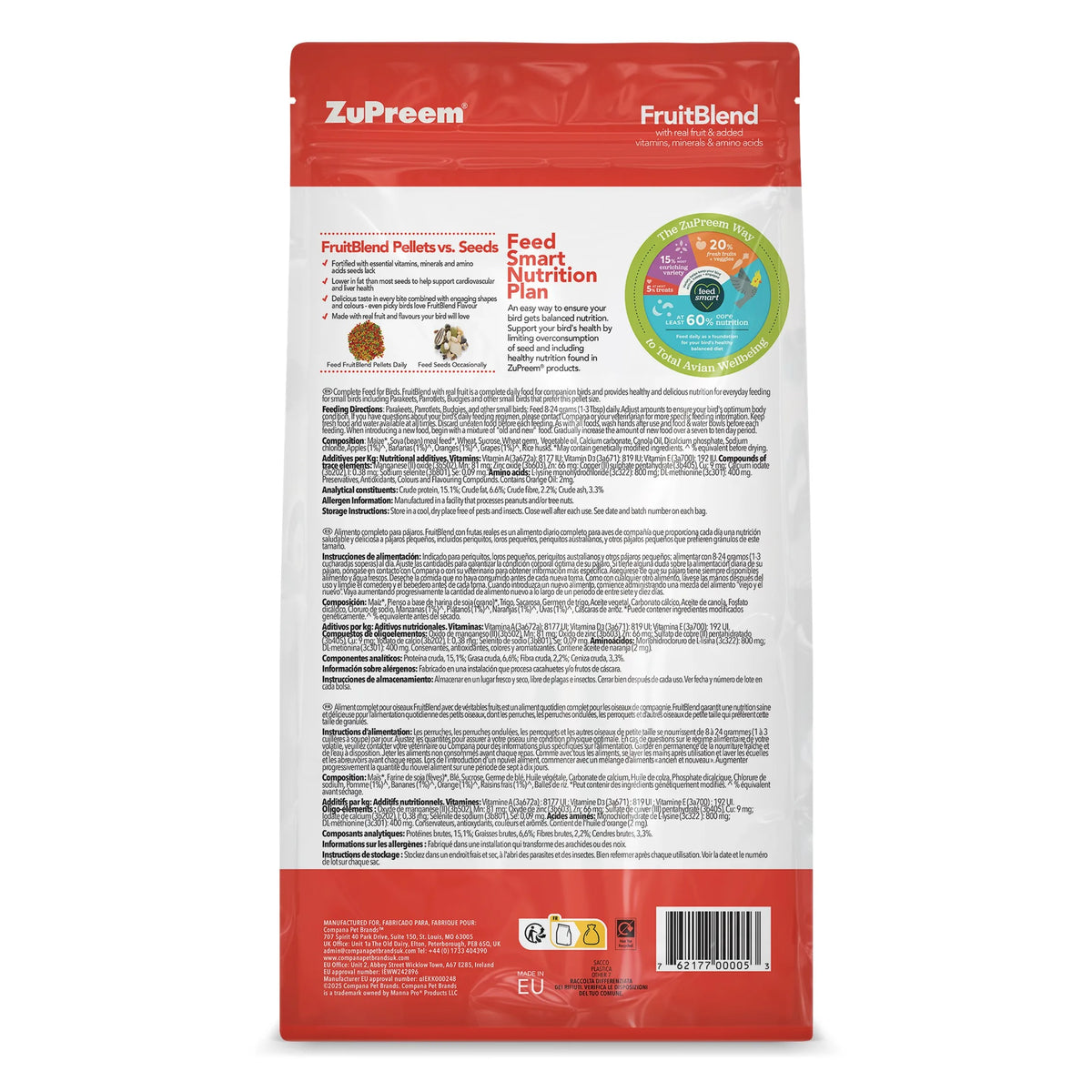 ZuPreem FruitBlend pelletsfôr