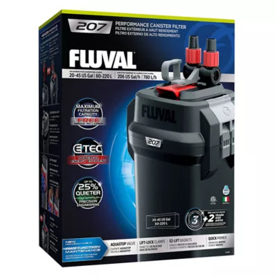 Fluval 207 Ekstern Akvariesylinder Filter 780 L/t for Akvarium 60-220 Liter