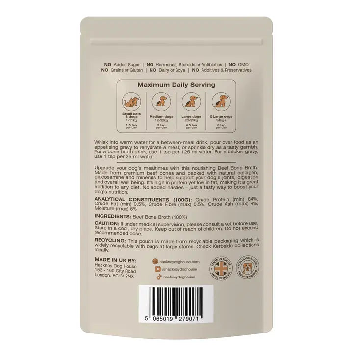 Beef Bone Broth For Dogs – Hackney Dog House Gravy Topper 180 g