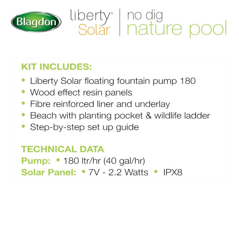 Blagdon Liberty Solar Naturbasseng 190L