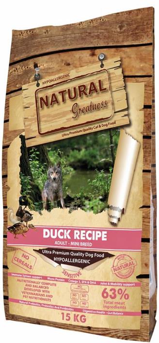 Natural Greatness Duck Mini Recipe hundemat – bilde 3