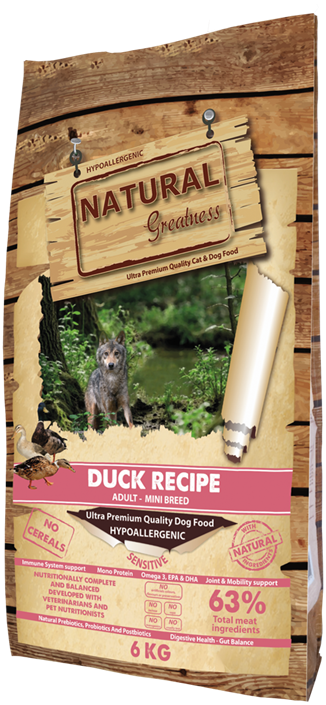 Natural Greatness Duck Mini Recipe hundemat – bilde 2
