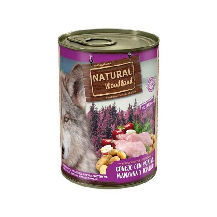 Natural Woodland Kanin med potet, eple og timian – Komplett våtfôr hund | 6 × 170 g