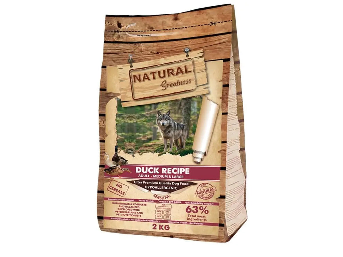 Natural Greatness Duck Recipe tørrfôr til voksen hund av and
