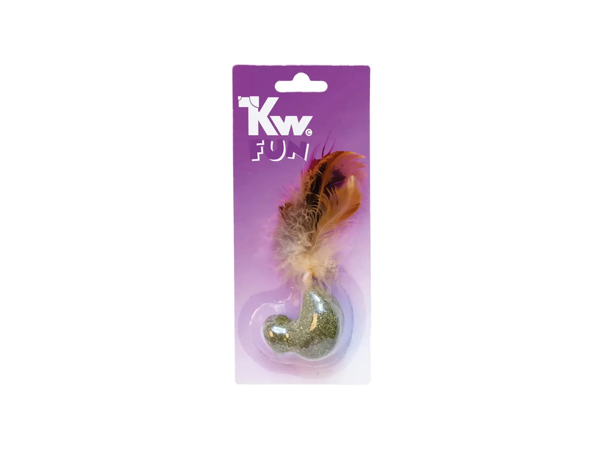KW Fun Fugl m/fjær og catnip 6 cm