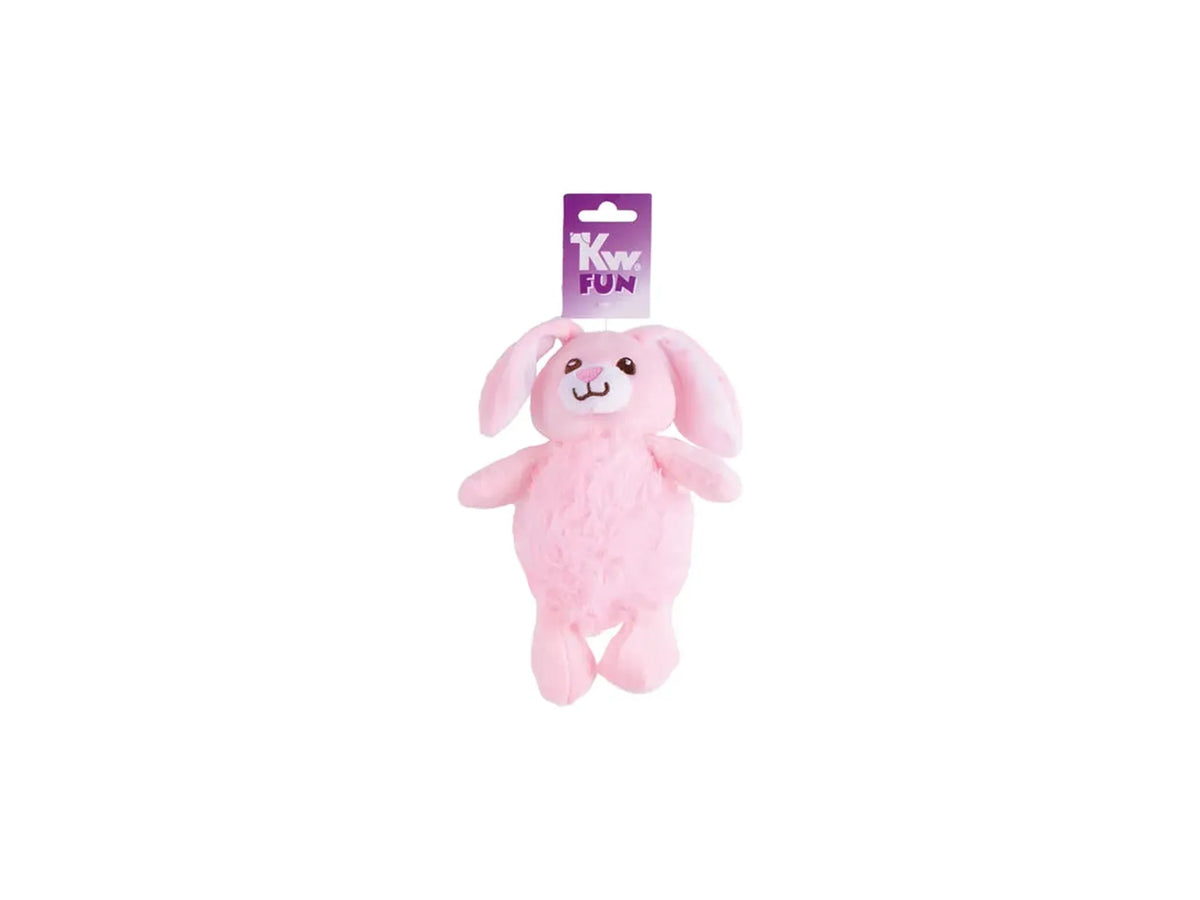 KW Kanin fluffy i plysj med pip 18 cm
