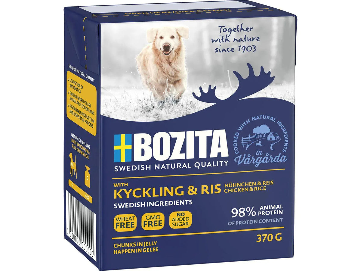 Bozita Naturals Biter i gelé Kylling og ris 370 g