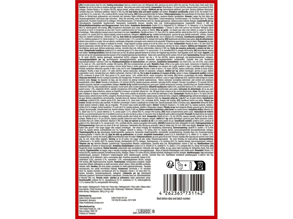 Ciao Churu Holiday Edition Kylling og Tunfisk 20 x 14 g – flytende kattegodbit