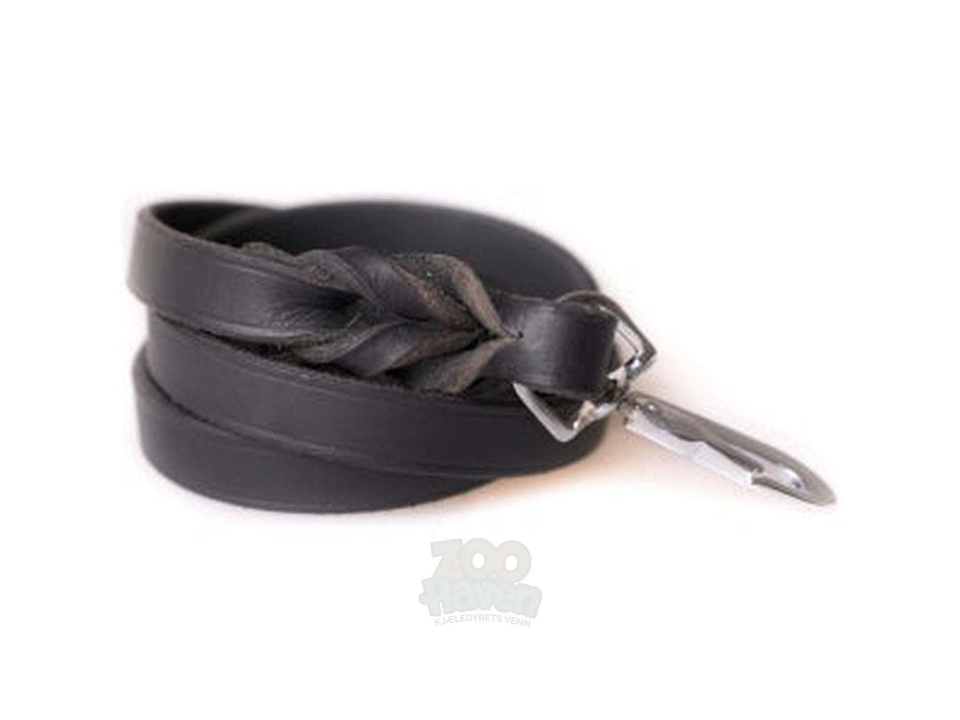 Active Canis Leather Leash Black – bilde 2