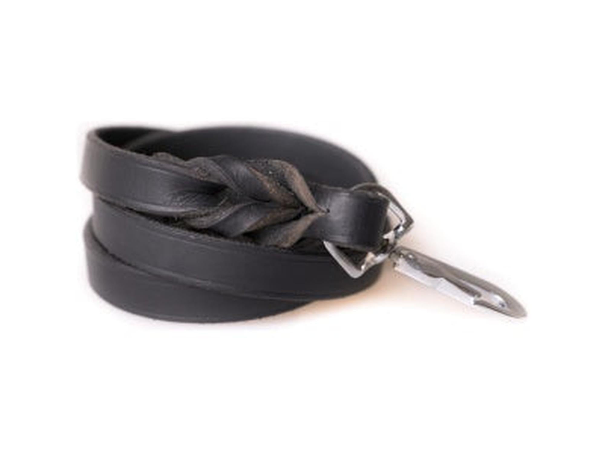 Active Canis Leather Leash Black – bilde 2