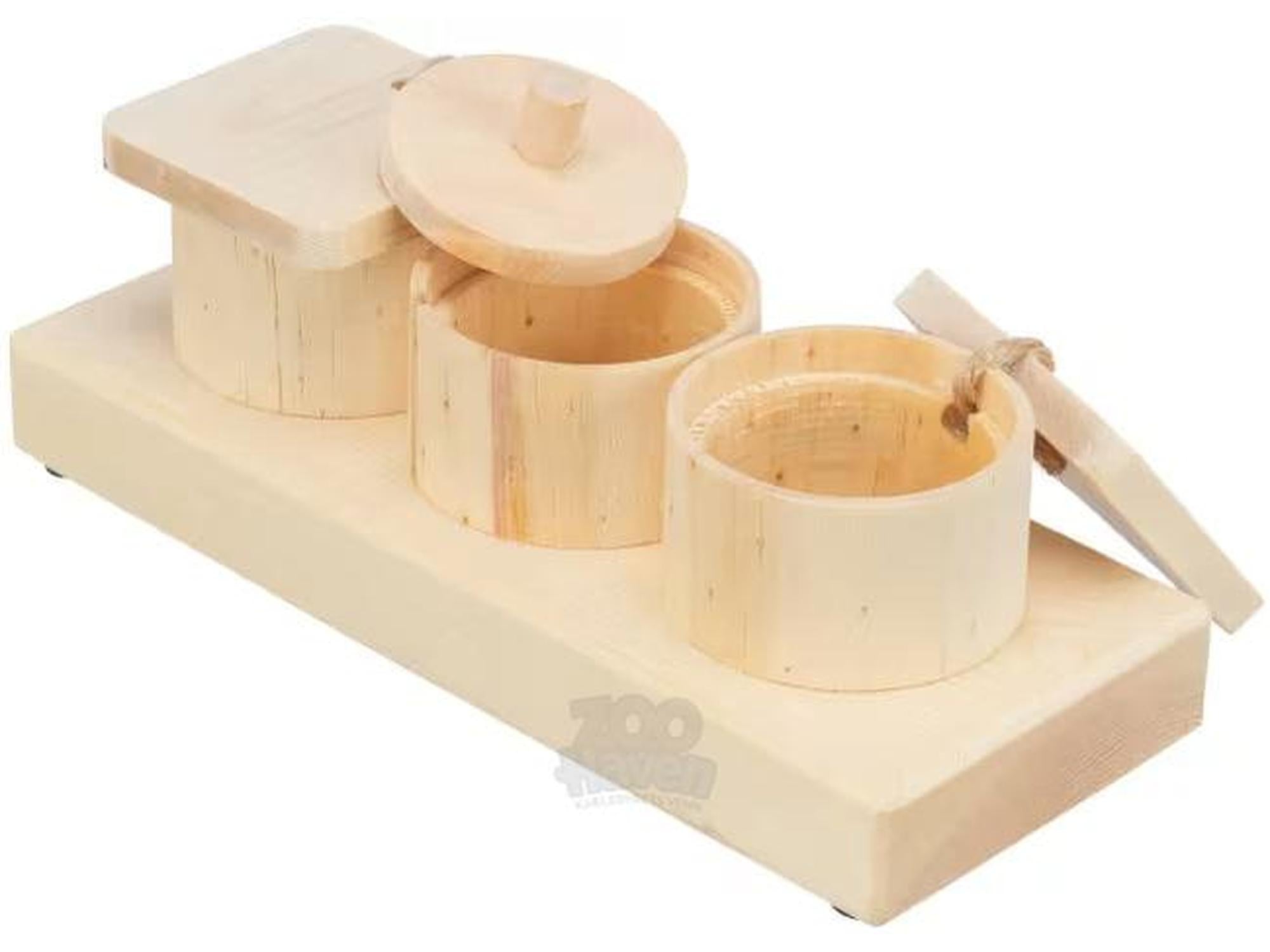 Aktiviseringsleke Snack Cups i Tre – 15 x 4,5 x 6 cm