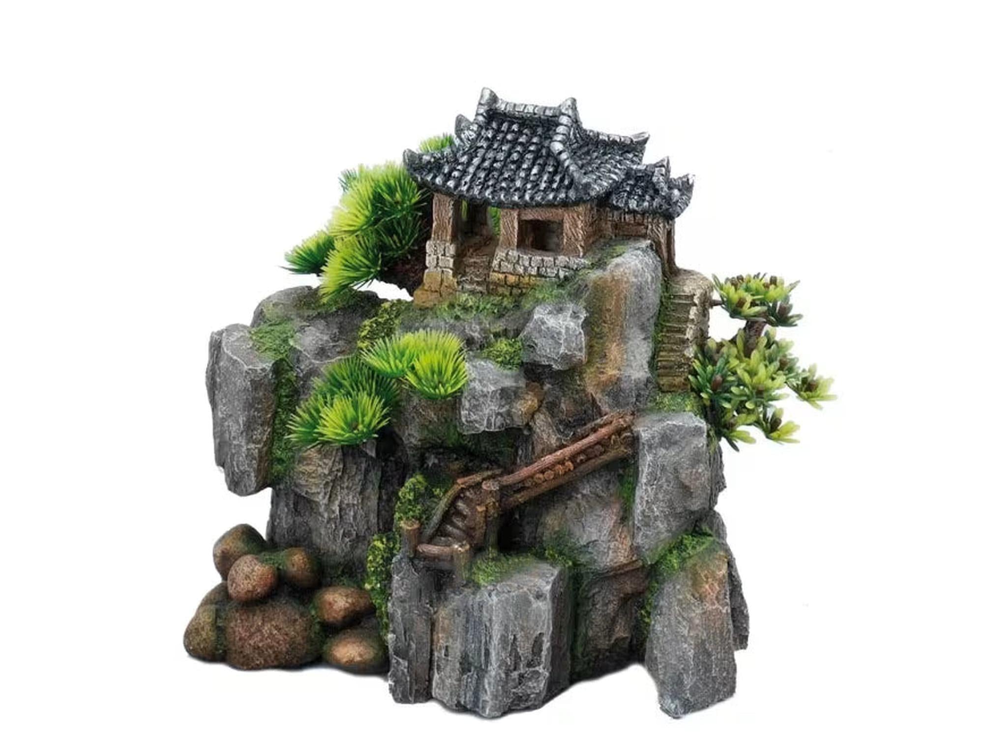 Akvariepynte Koreansk hytte 23 × 13,5 × 22 cm dekorasjon