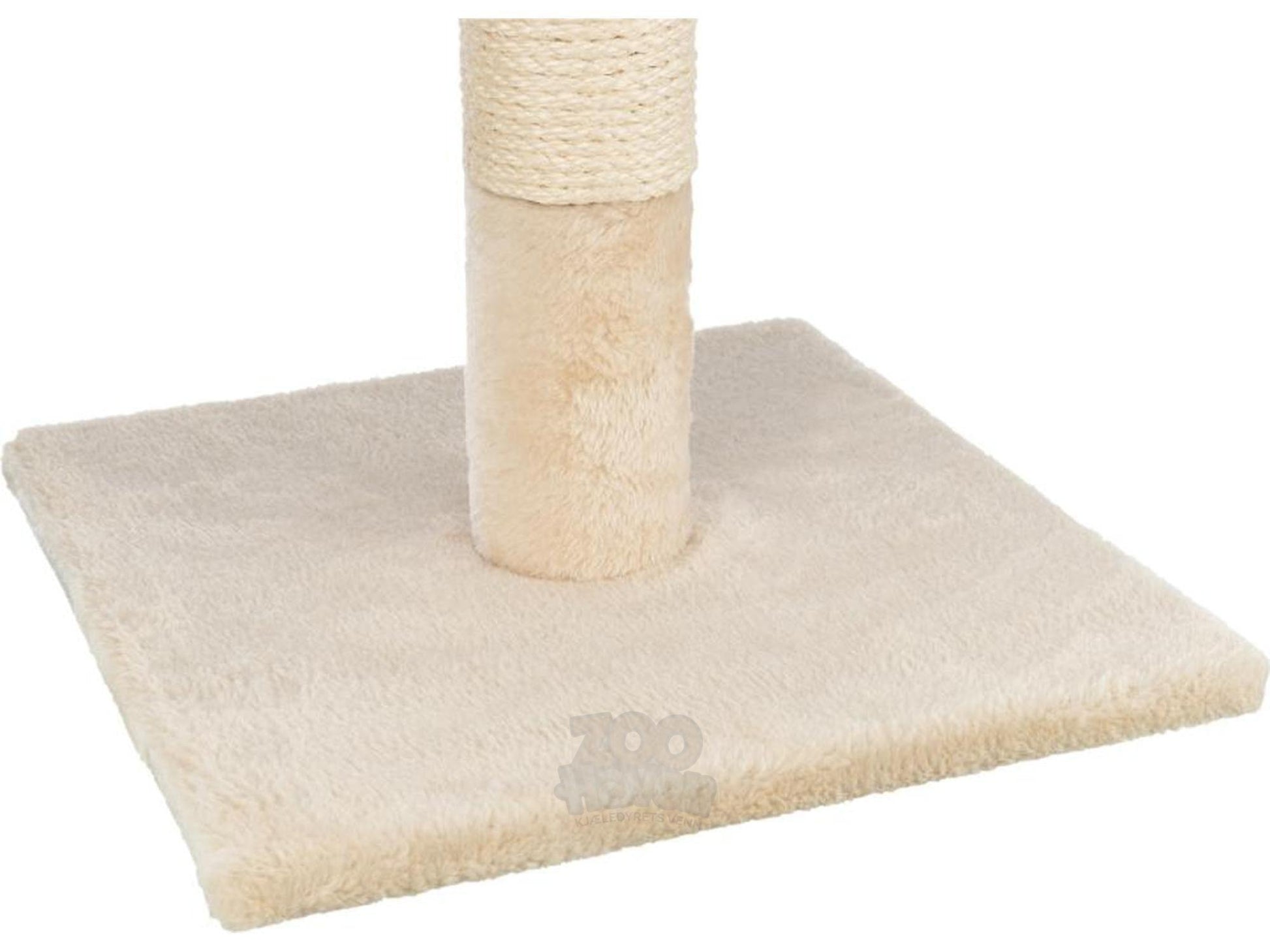 Beige Trixie Baena klorestokk med sisalstolpe og myk plysjbase, 69 cm høy.