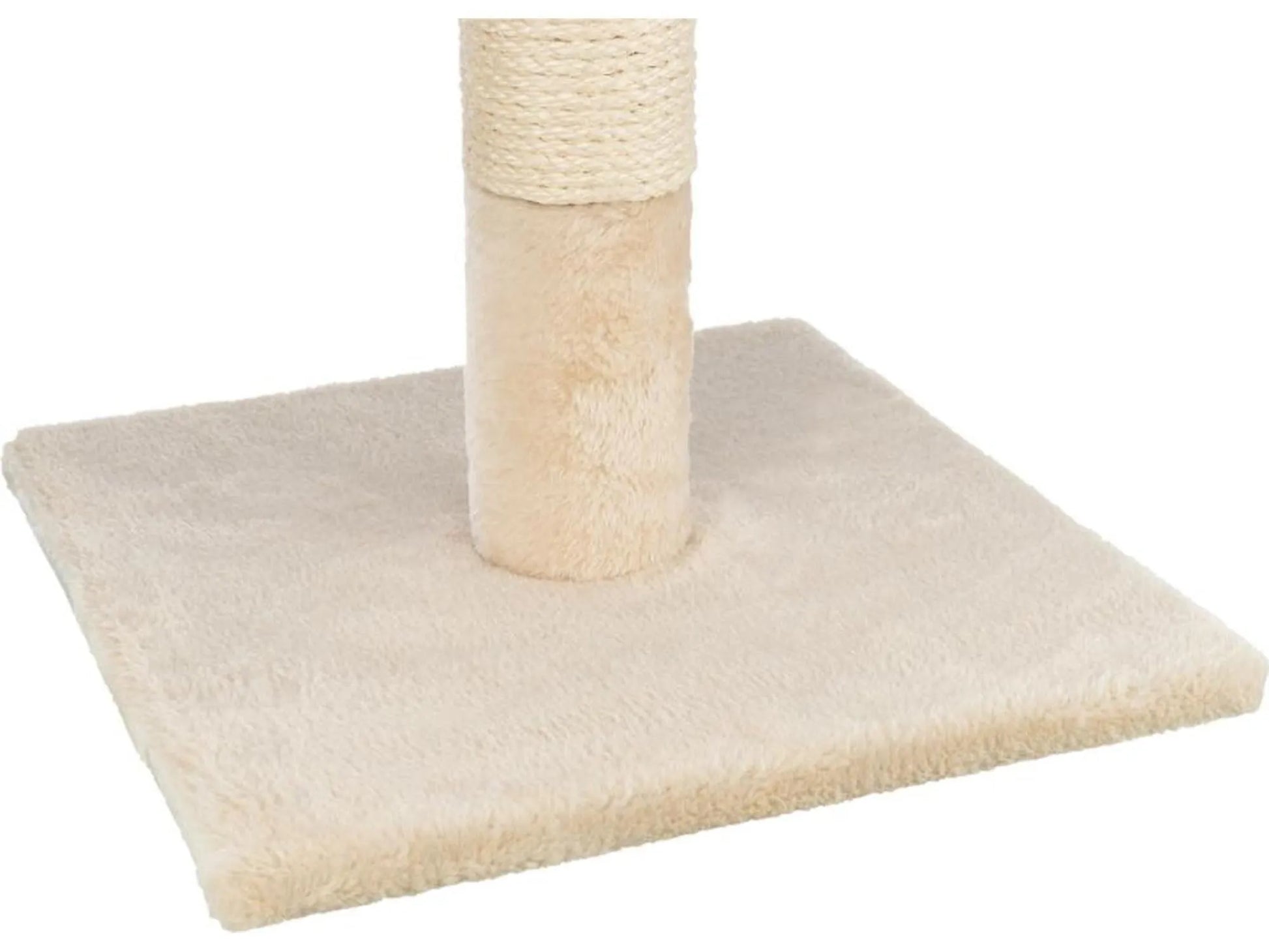 Beige Trixie Baena klorestokk med sisalstolpe og myk plysjbase, 69 cm høy.