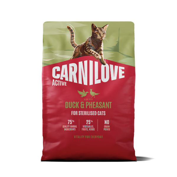Carnilove Active Duck & Pheasant for Sterilised Cats – kornfritt tørrfôr til sterilisert katt 6 kg