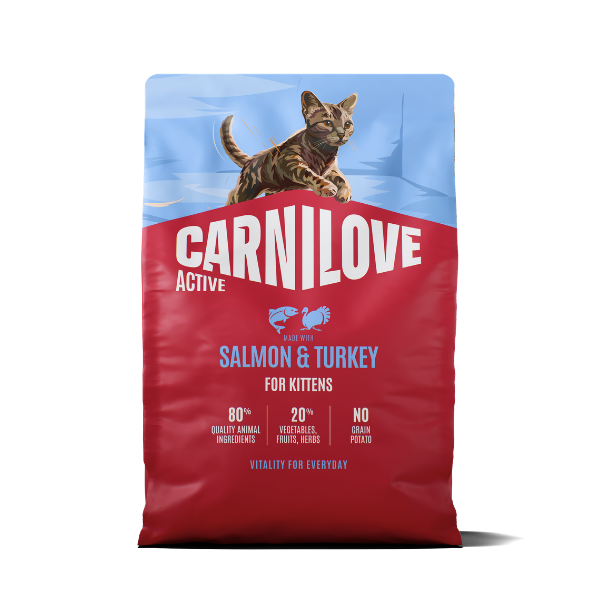Carnilove Active Salmon & Turkey for Kittens – kornfritt kattungefôr med laks og kalkun 6 kg