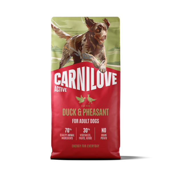 Carnilove Active Duck & Pheasant for Adult All Breeds – kornfritt tørrfôr med and og fasan 12 kg