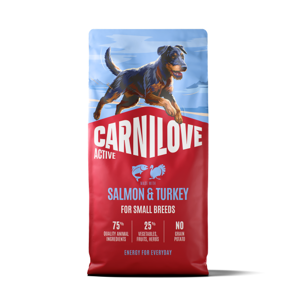 Carnilove Active Salmon & Turkey for Adult Small Breeds – tørrfôr til små raser 12 kg