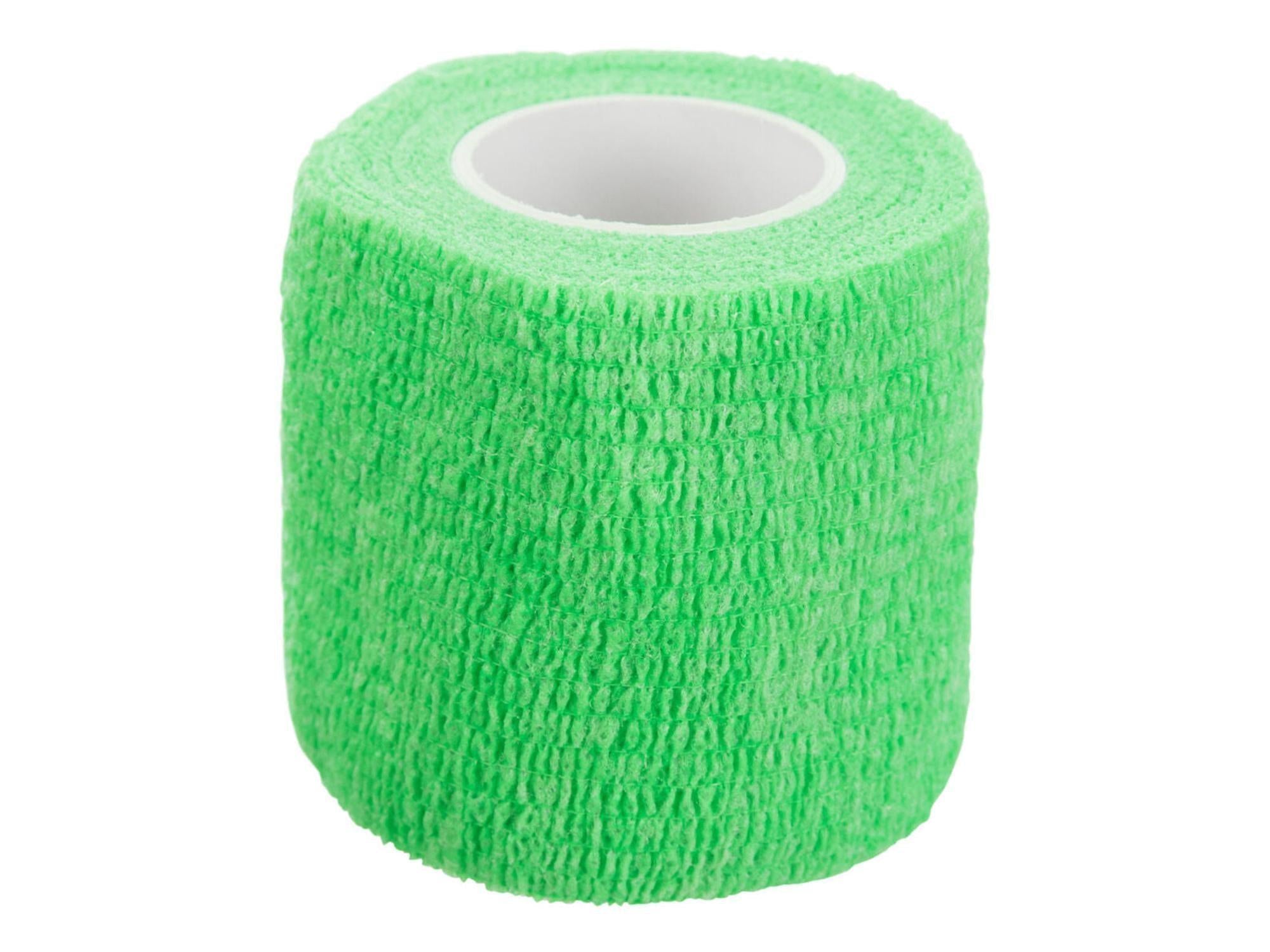 Rull med grønn, fleksibel og selvklebende bandasje for hund og katt, 5 cm x 4,5 m.