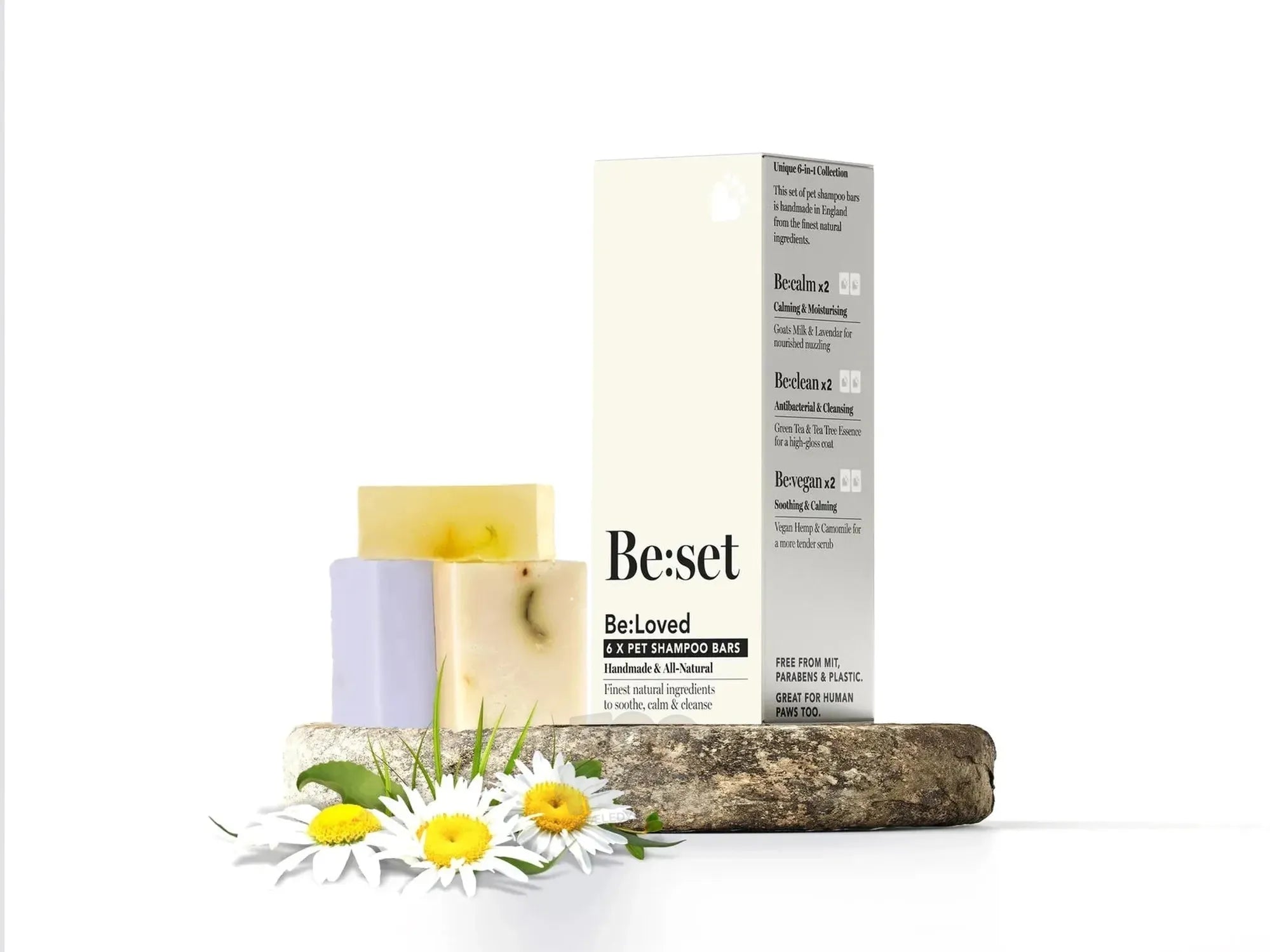 Be:Set Be:Loved 6x Naturlige Hundesjampobarer 55g