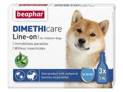 Beaphar DimethiCare Line-On M Hund 3x3ml – Mot Flått, Lopper & Lus for Hund 15–30kg