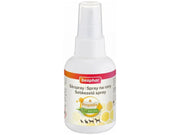 Beaphar sårspray for hund, hvit flaske med rød-oransje etikett, propolis og aloe vera logo.