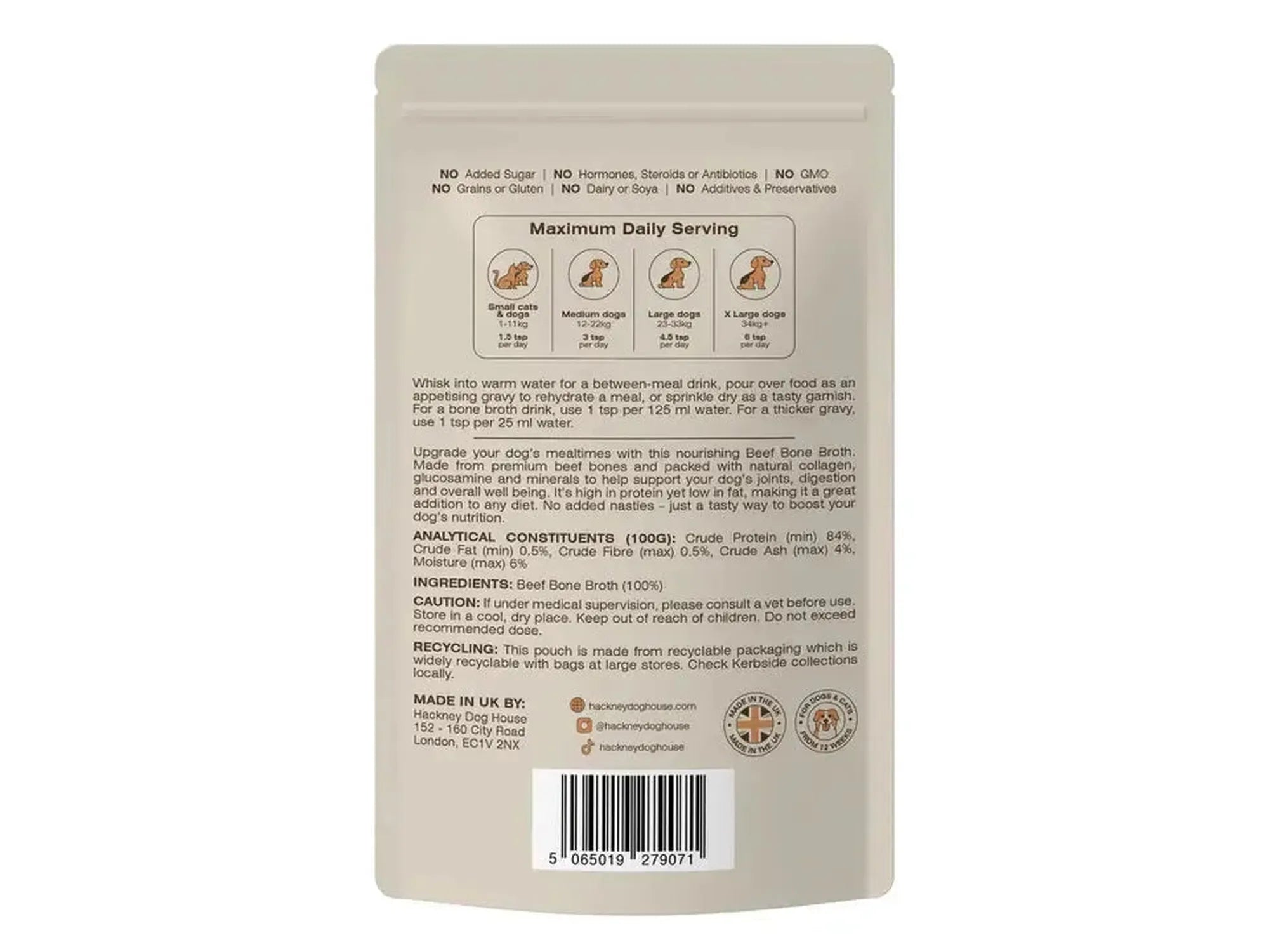 Beef Bone Broth For Dogs – Hackney Dog House Gravy Topper 180 g