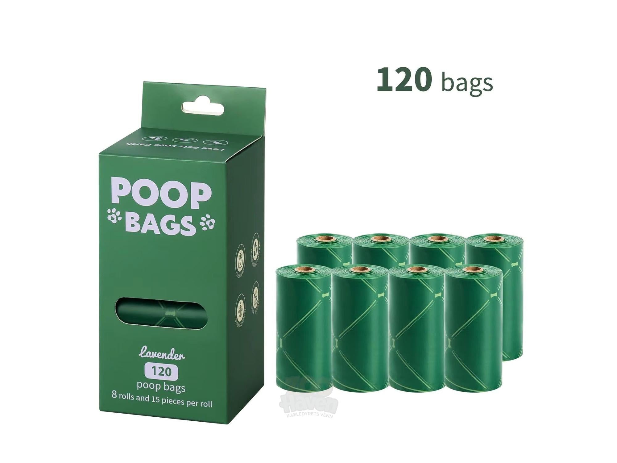 Biologisk nedbrytbare hundeposer – Earth Green, lavendelduft