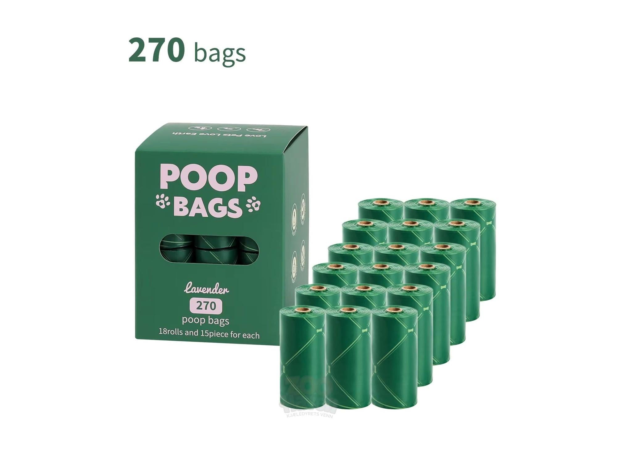 Biologisk nedbrytbare hundeposer – Earth Green, lavendelduft