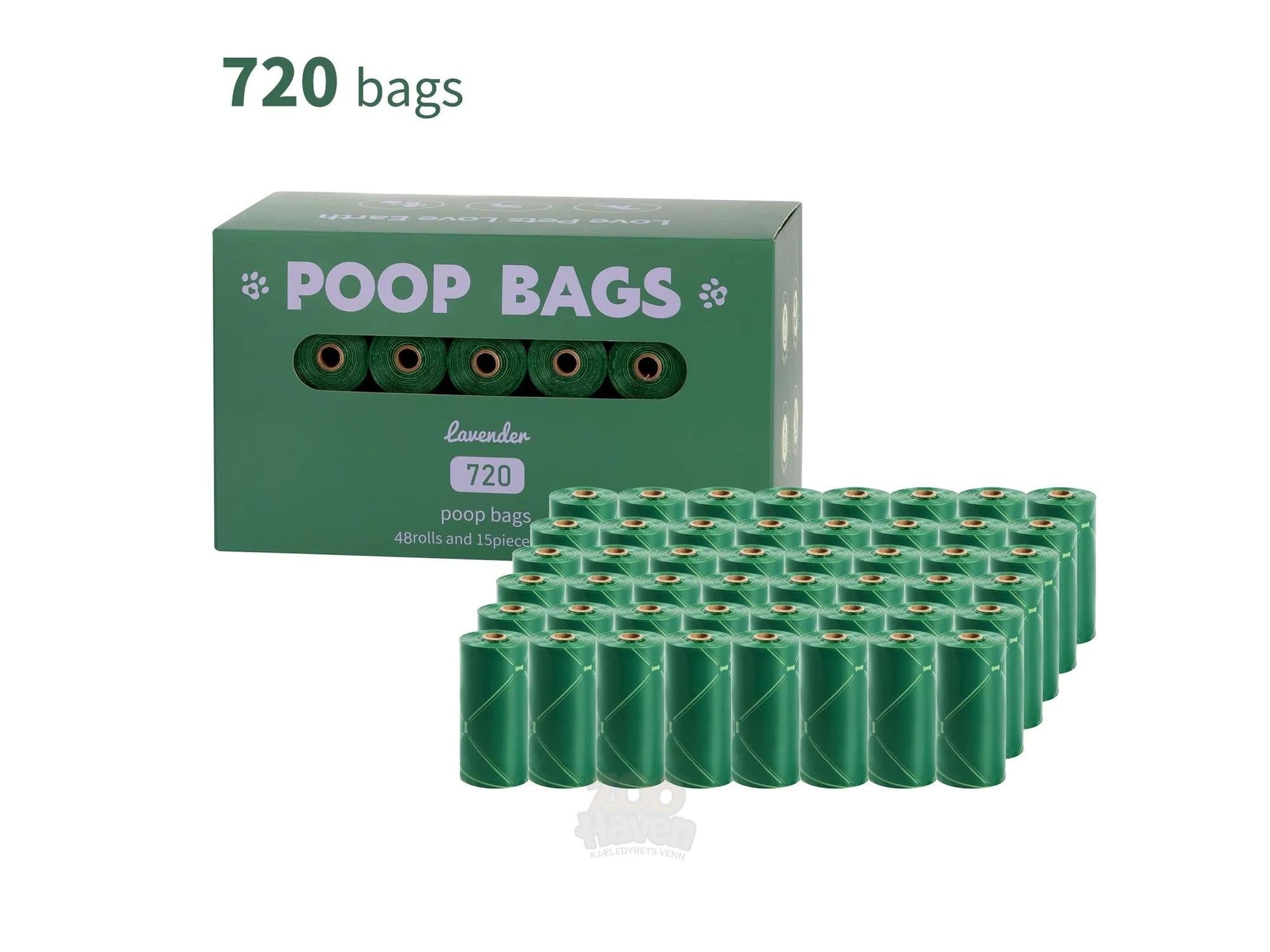 Biologisk nedbrytbare hundeposer – Earth Green, lavendelduft