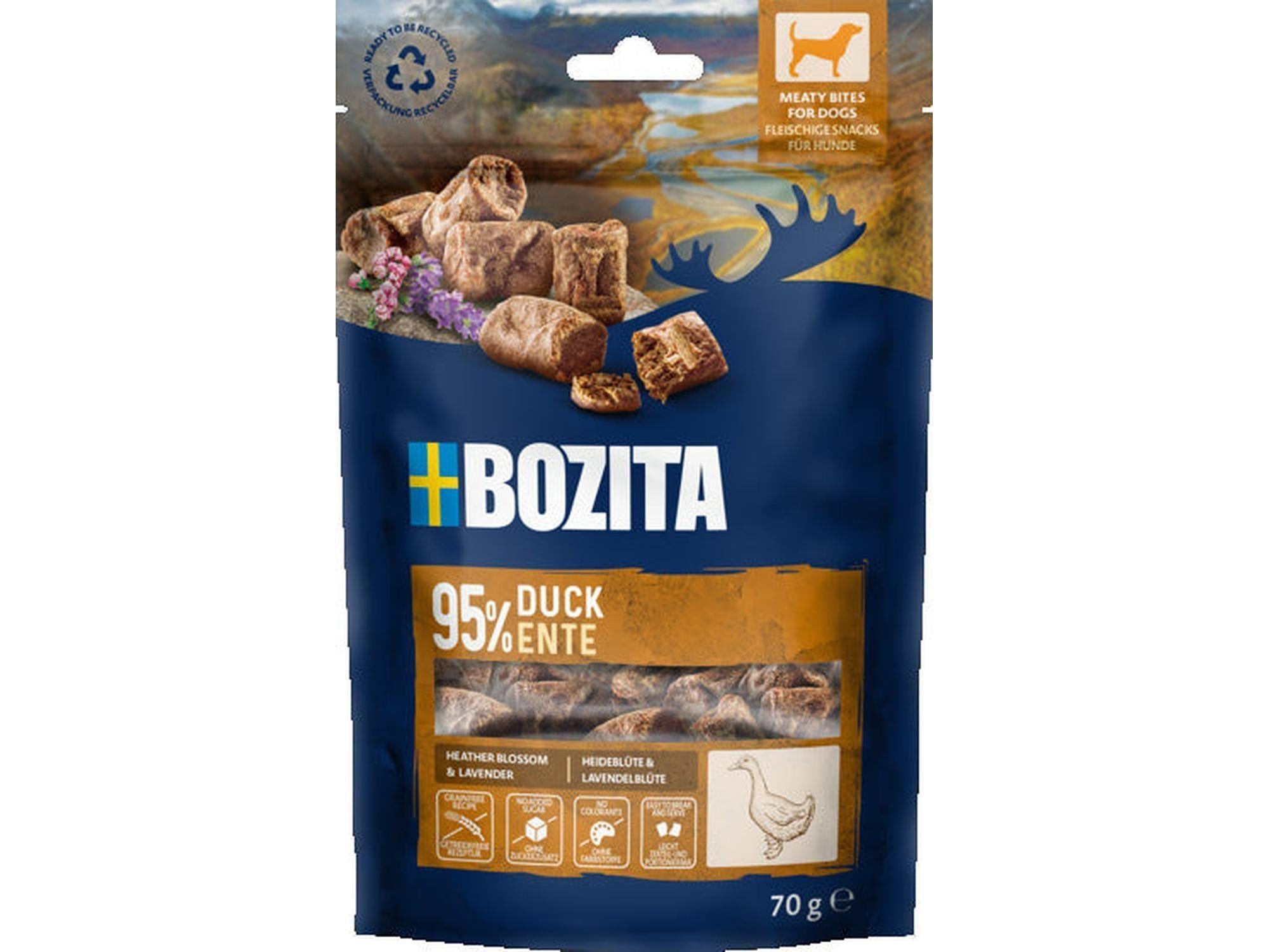Bozita Meaty Bites Duck 70g myke hundegodbiter med and