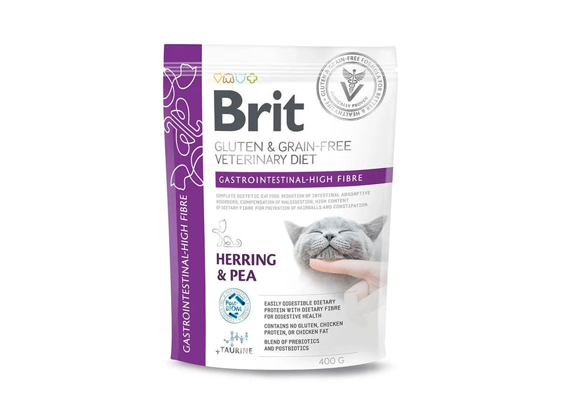 Brit Veterinary Diets Cat Gastrointestinal High Fibre – fiberrikt diettfôr ved tarmproblemer og hårballer