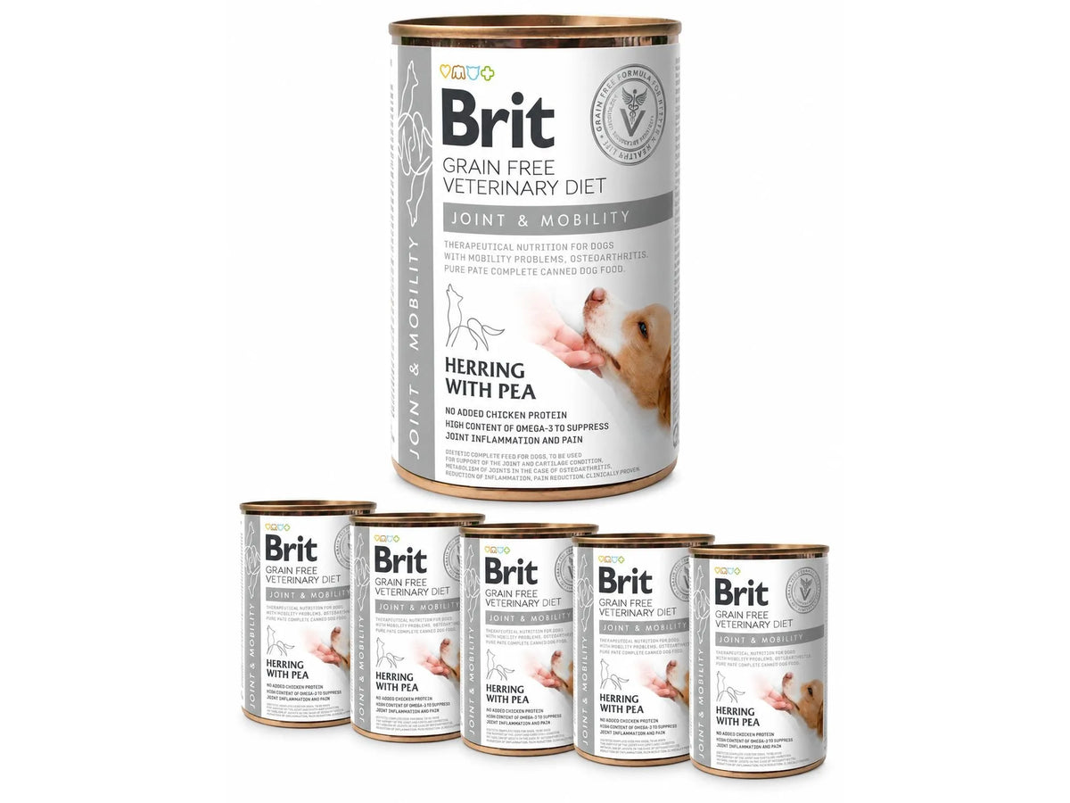 Brit Veterinary Diets Dog Joint & Mobility 6-pakk – våtfôr for ledd og bevegelighet 6 × 400 g
