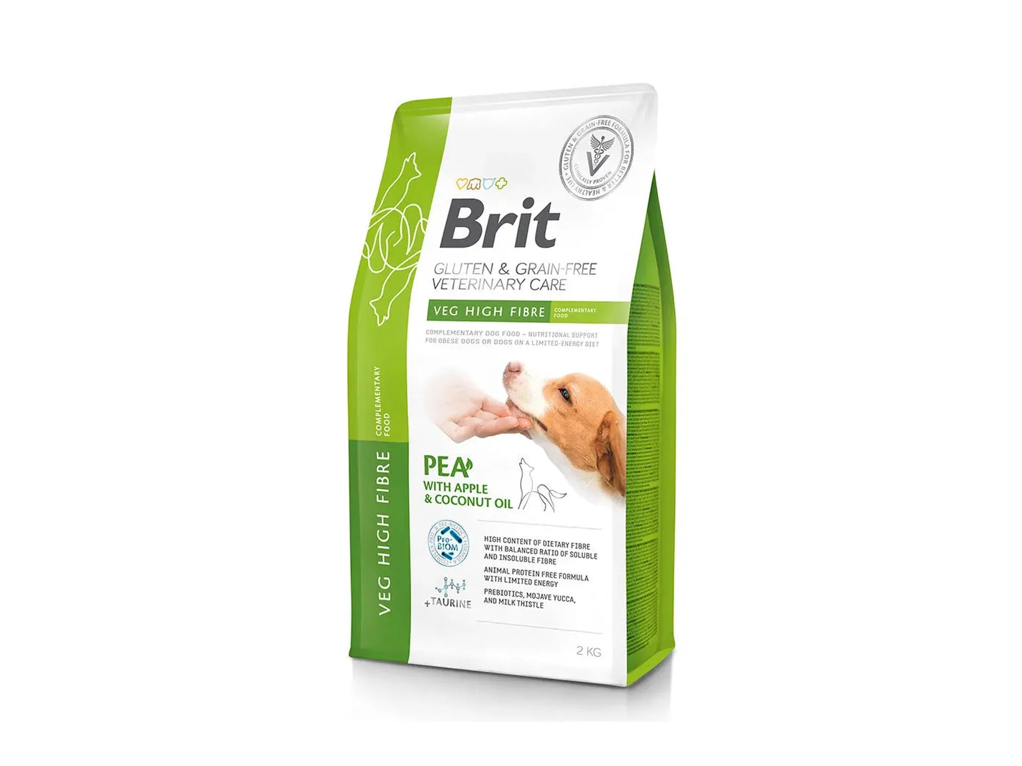Brit Veterinary Diets Dog Veg High Fibre – fiberrikt tilskuddsfôr ved vektkontroll og tarmproblemer