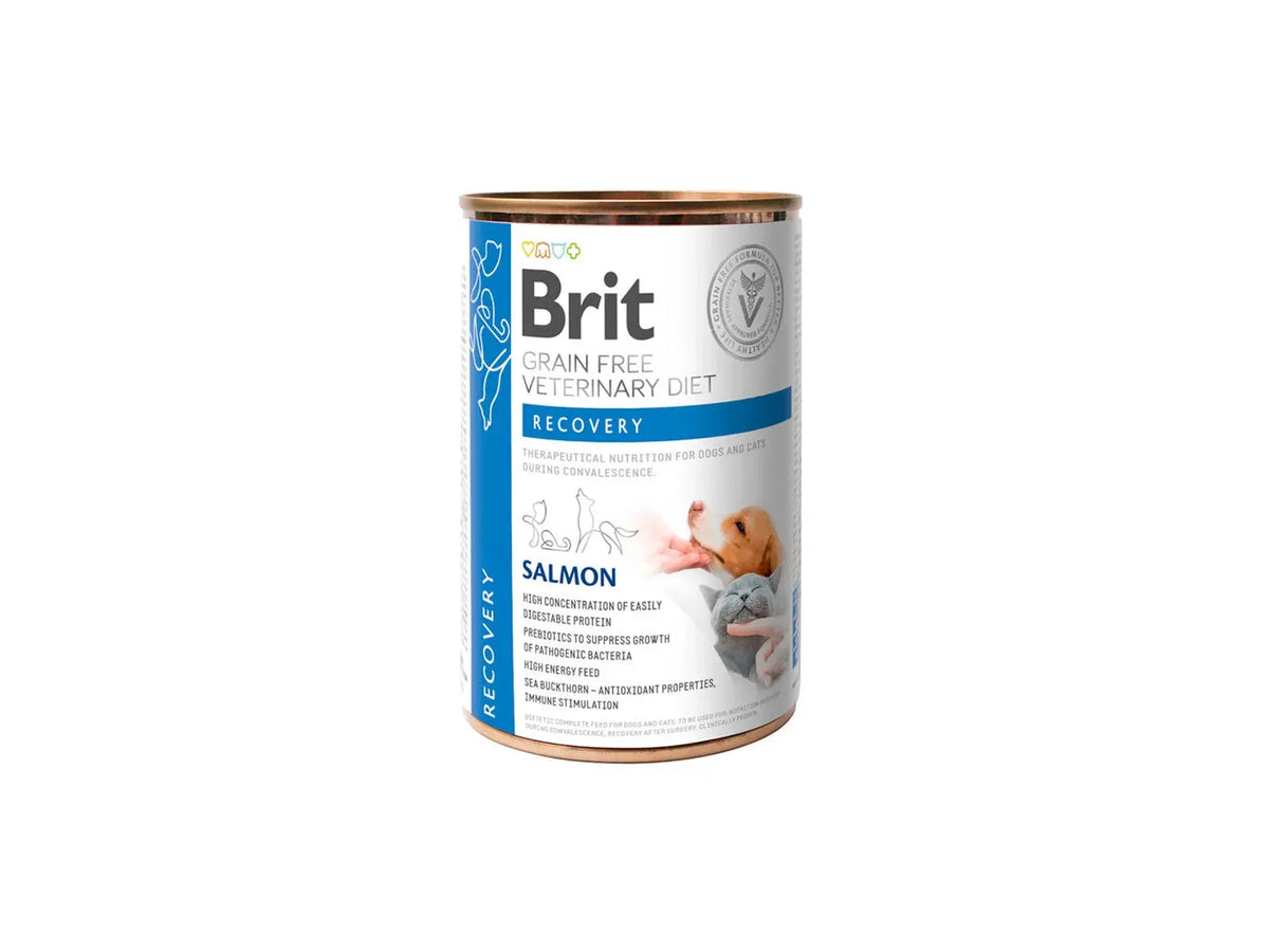 Brit Veterinary Diets Recovery 6-pakk – våtfôr til hund og katt under rekonvalesens