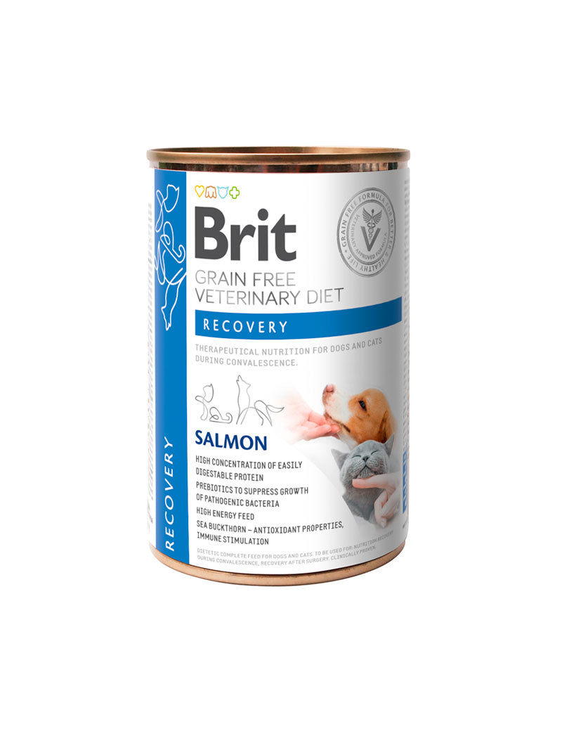 Brit Veterinary Diets Recovery 6-pakk – våtfôr til hund og katt under rekonvalesens