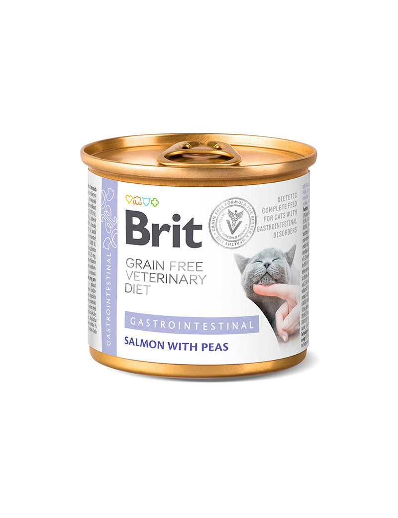 Brit Veterinary Diets Cat Gastrointestinal 6-pakk – våtfôr ved mage- og tarmproblemer 6 × 200 g