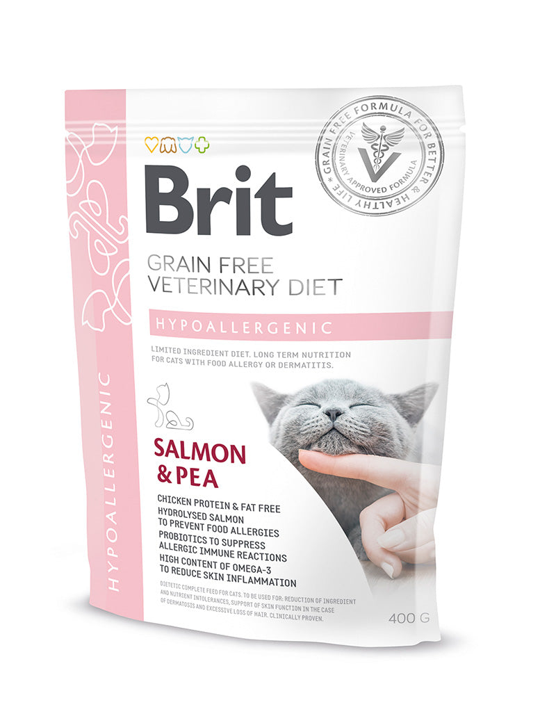 Brit Veterinary Diets Cat Hypoallergenic – diettfôr med laks ved fôrallergi