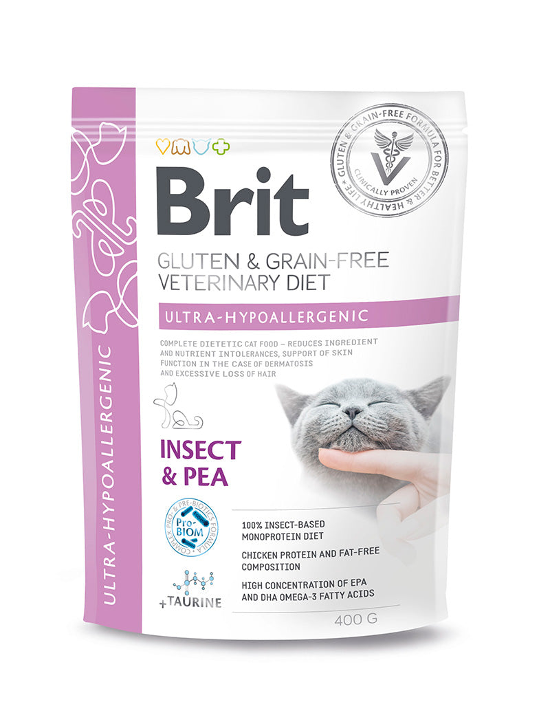 Brit Veterinary Diets Cat Ultra-Hypoallergenic – diettfôr med insektprotein ved fôrallergi