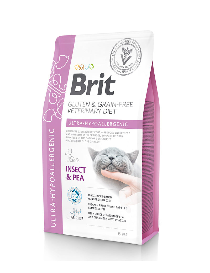 Brit Veterinary Diets Cat Ultra-Hypoallergenic – diettfôr med insektprotein ved fôrallergi