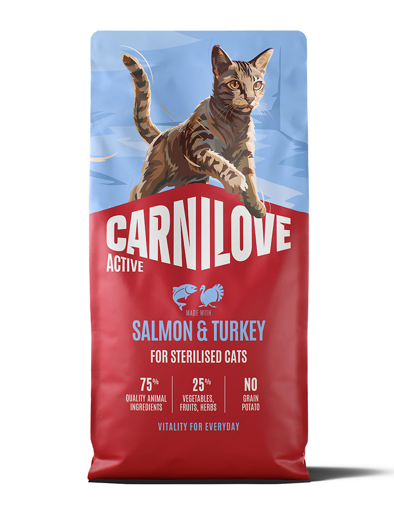 Carnilove Active Salmon & Turkey for Sterilised Cats – kornfritt tørrfôr til sterilisert katt 6 kg