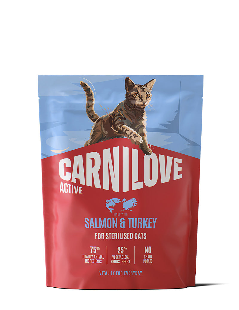 Carnilove Active Salmon & Turkey for Sterilised Cats – kornfritt tørrfôr til sterilisert katt 400 g